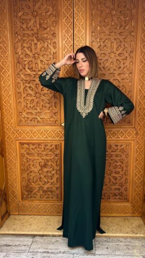 Robe d’hôtesse: « Bleut vert foncé »