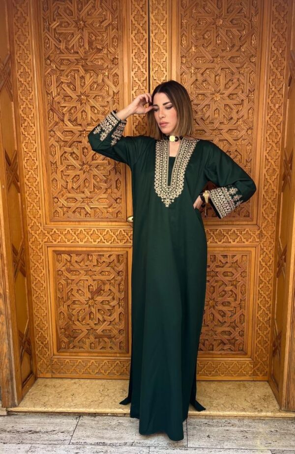 Robe d’hôtesse: « Bleut vert foncé »