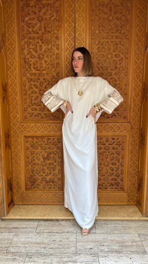 Robe d’hôtesse « Yasmine blanche »