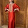 Robe d’hôtesse « caftan orange »